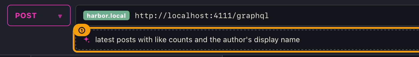 A sentence typed into the input below the URL field