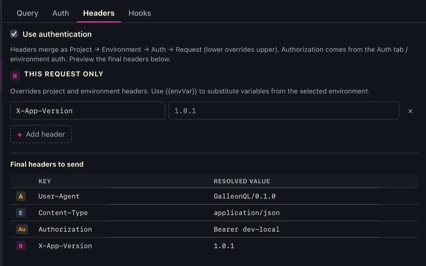 Variables & headers